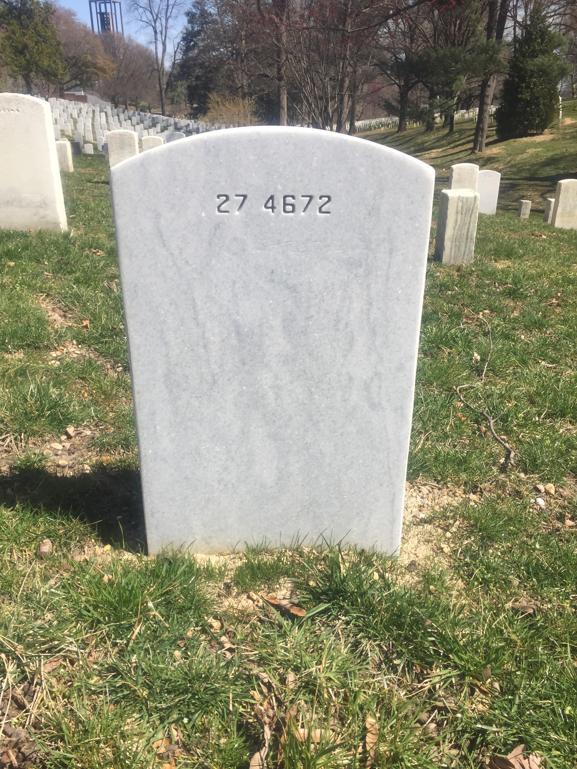 Back of headstone — Richard Moore