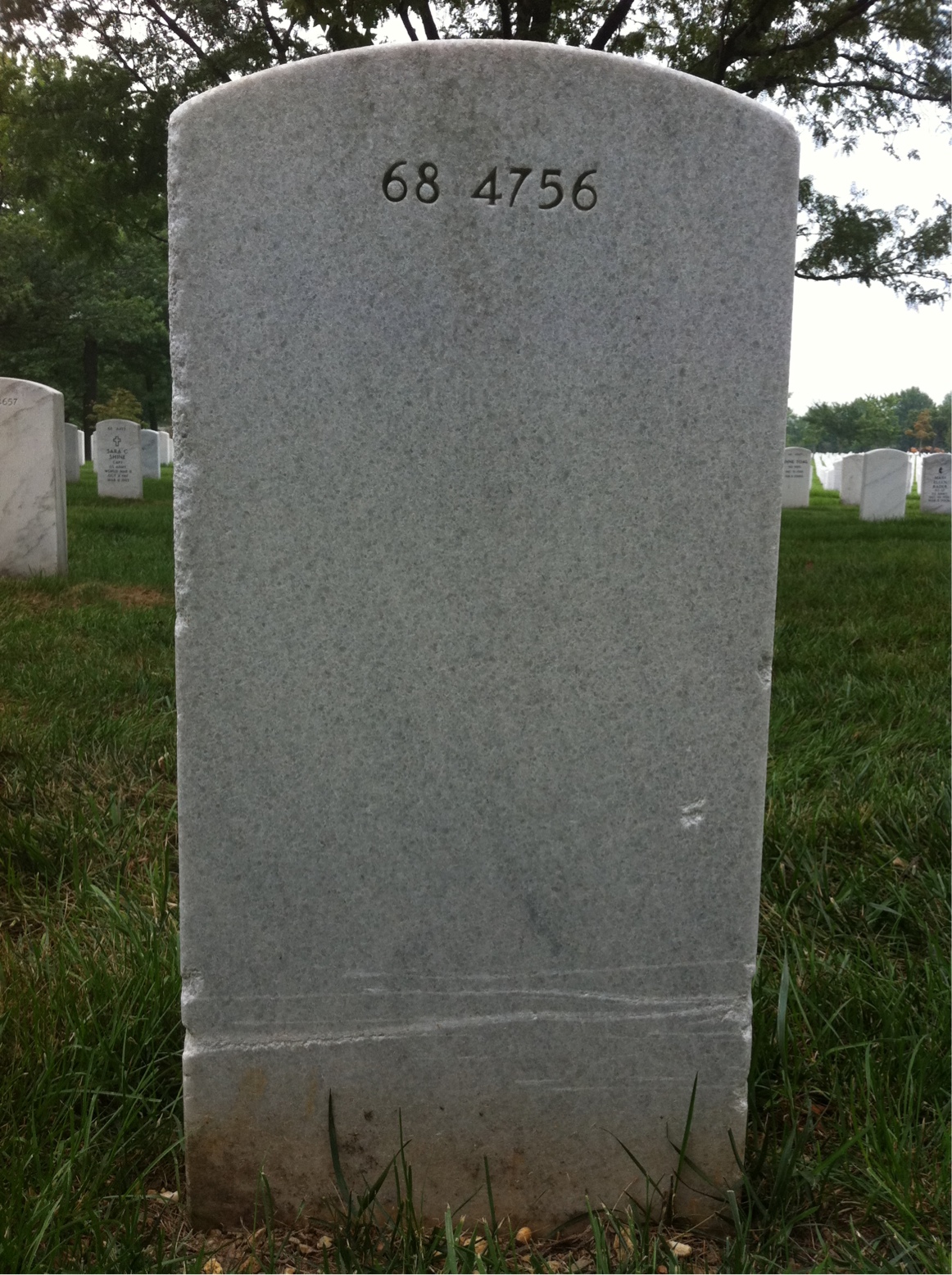 Back of headstone — Seung Young Kang