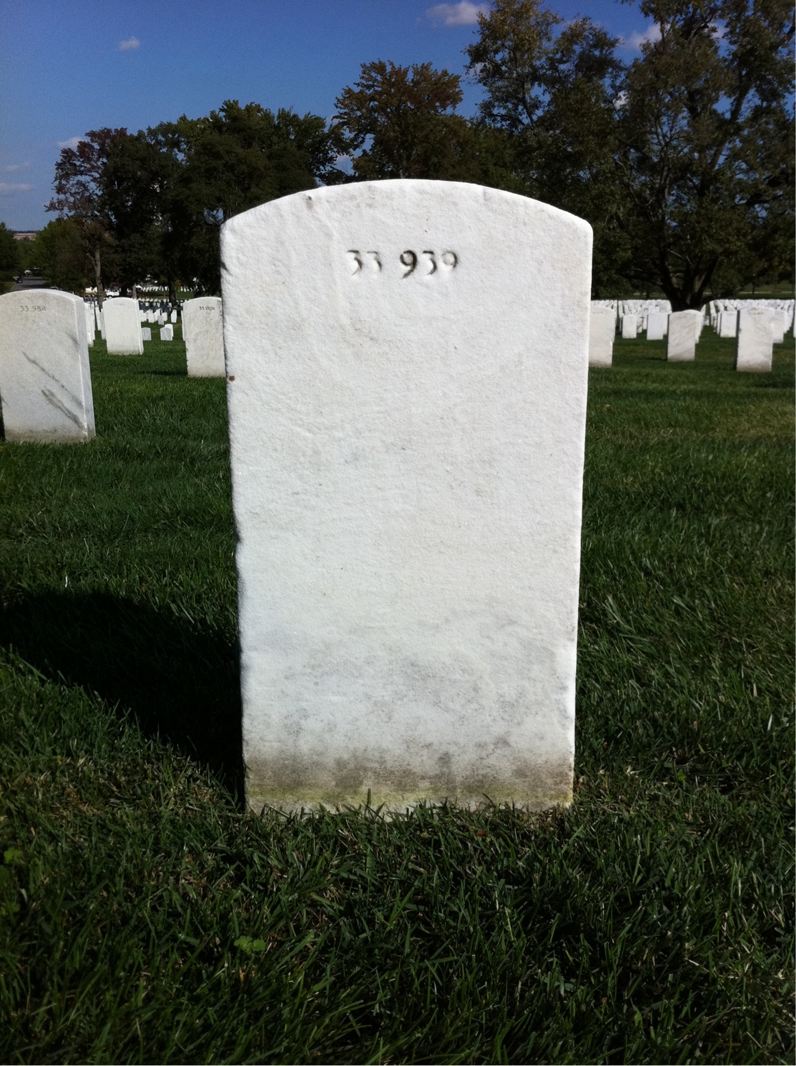 Back of headstone — Joseph C Johnson