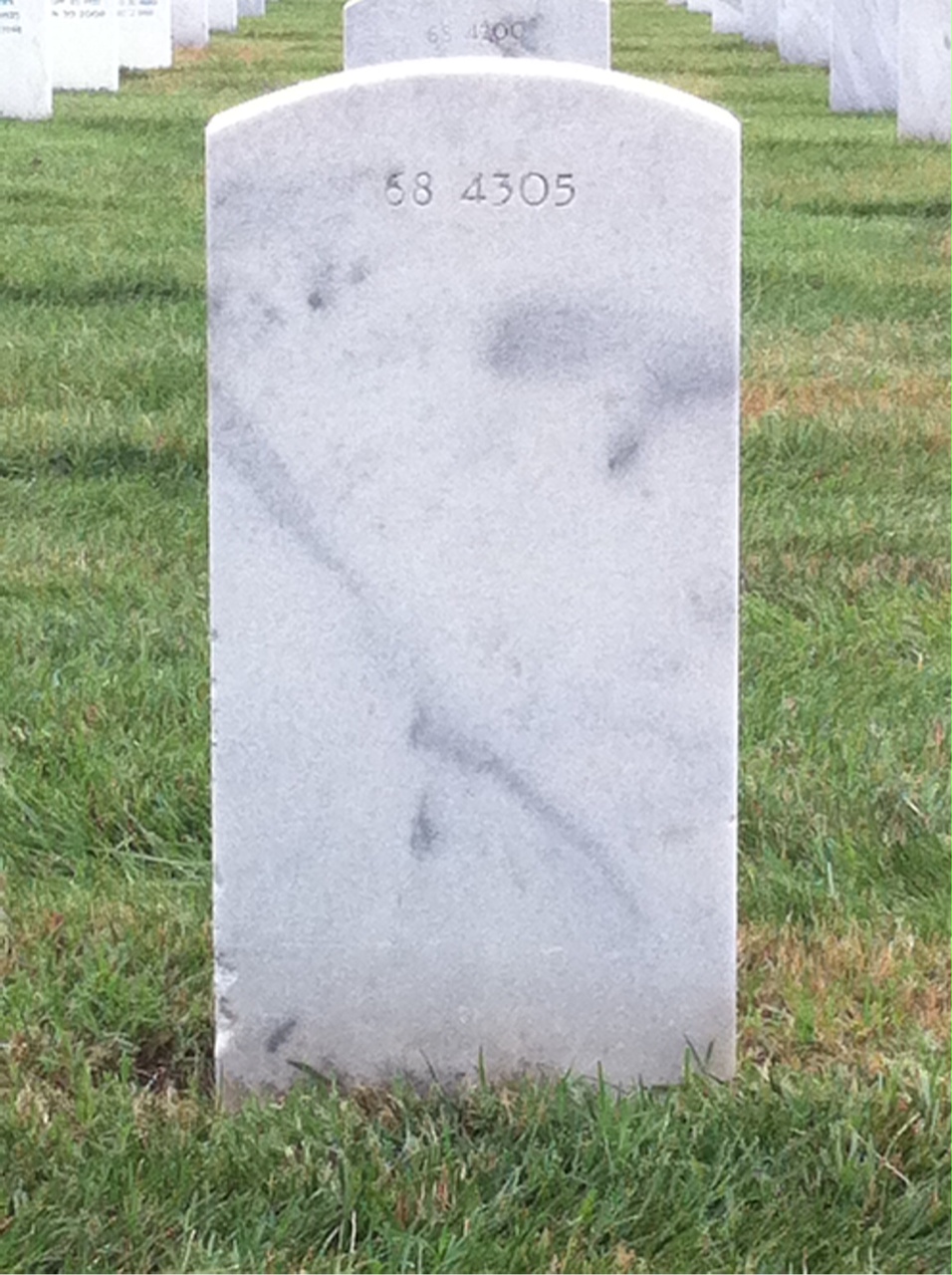 Back of headstone — James Arnold