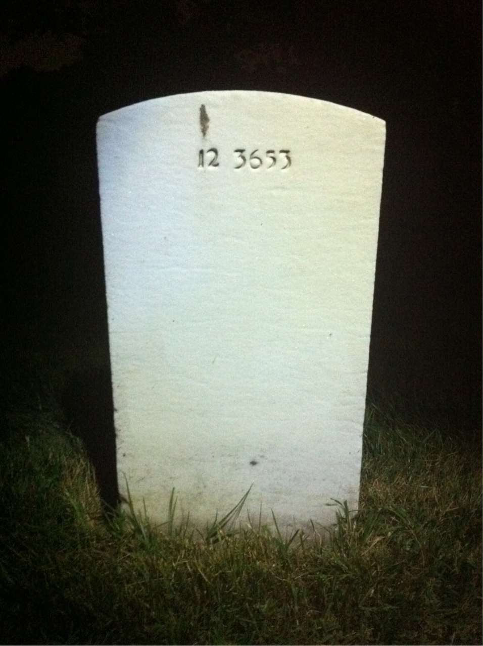 Back of headstone — Lawrence Morton
