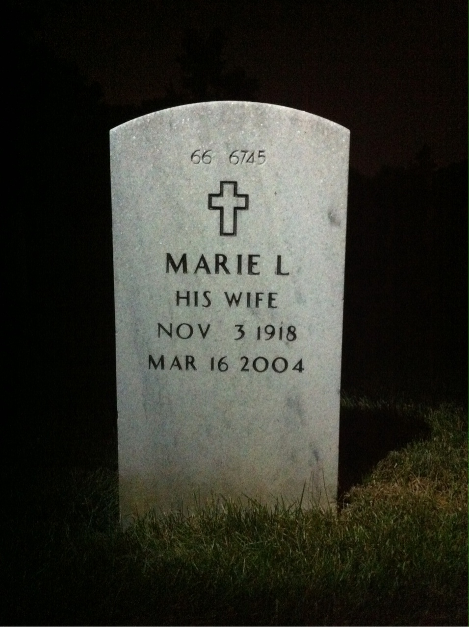 Back of headstone — Richard Gruber