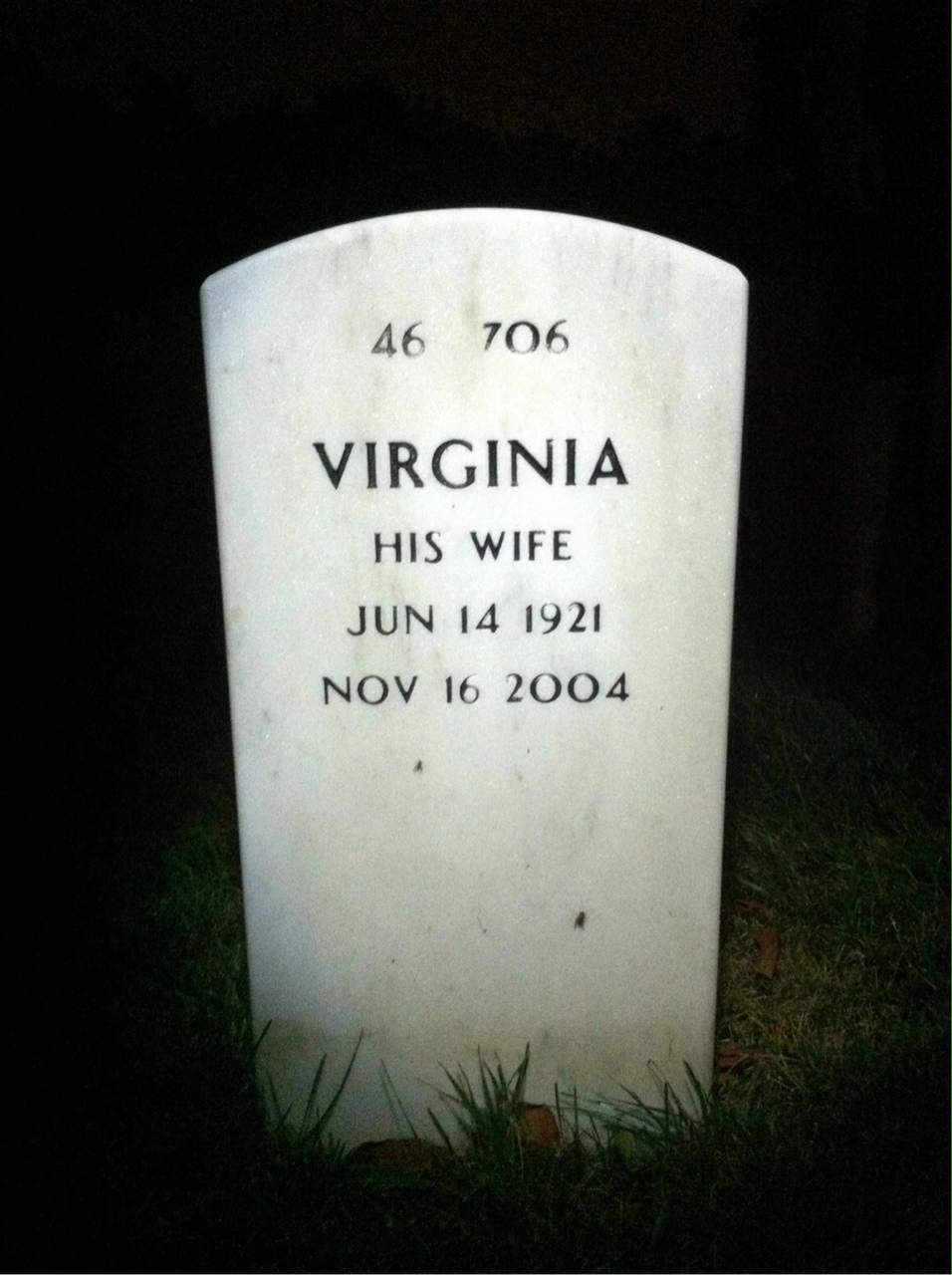 Back of headstone — Rolland Appleton