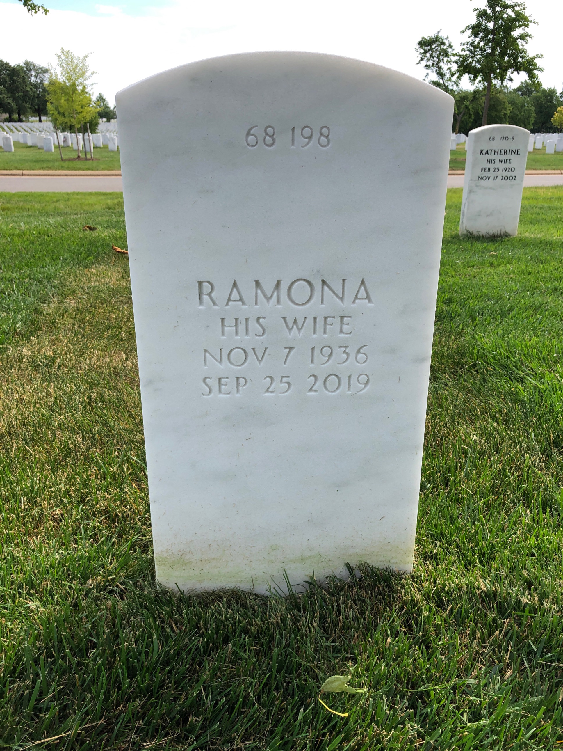 Back of headstone — Daniel Kleehammer