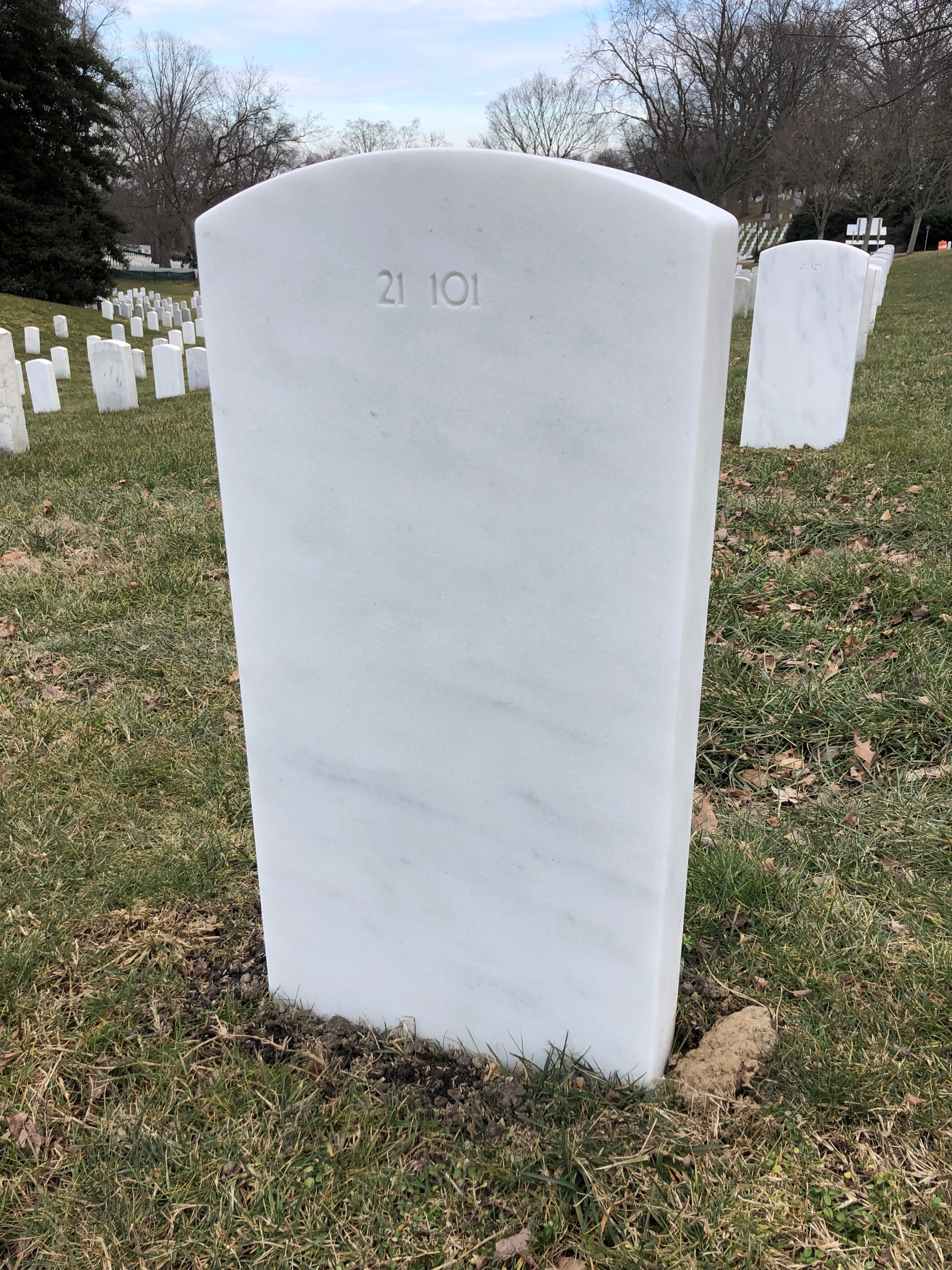 Back of headstone — Caroline Myers