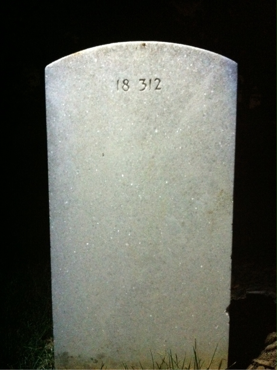 Back of headstone — Wilbur Bennett