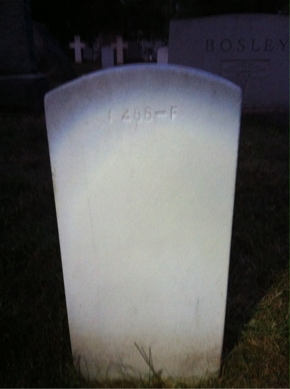 Back of headstone — Virginia Cundy
