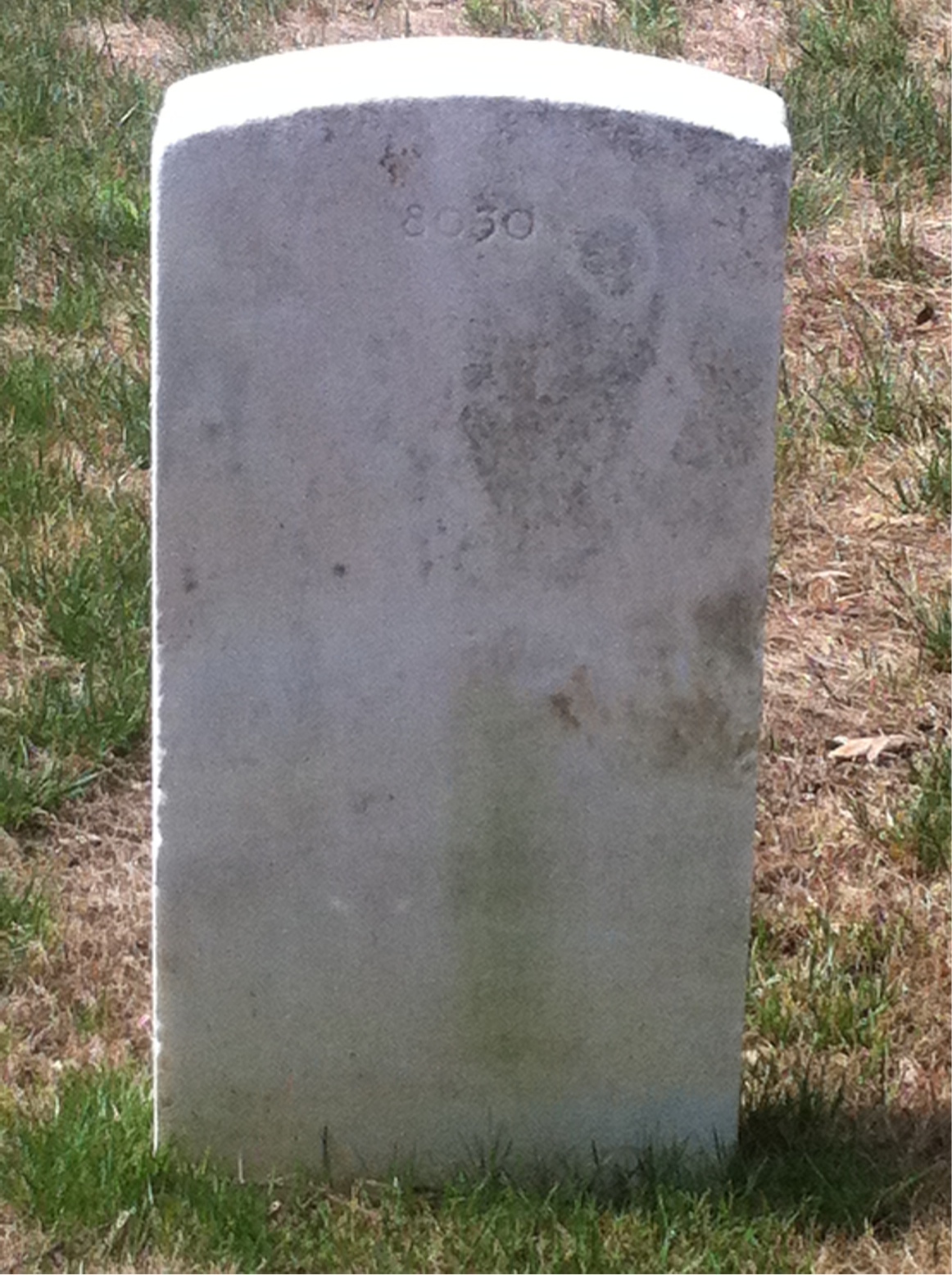 Back of headstone — Charles Morris