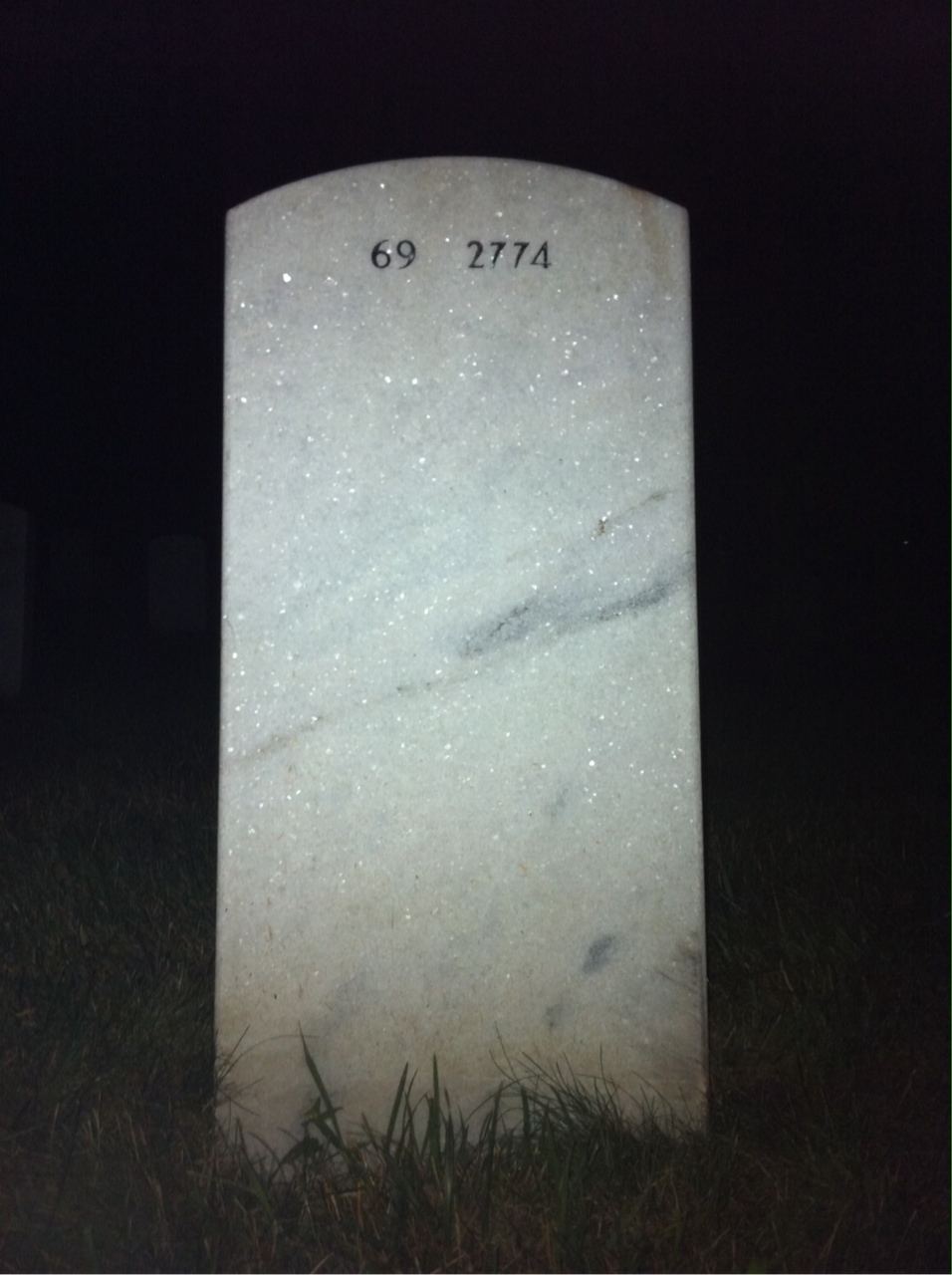Back of headstone — Jack Ayers