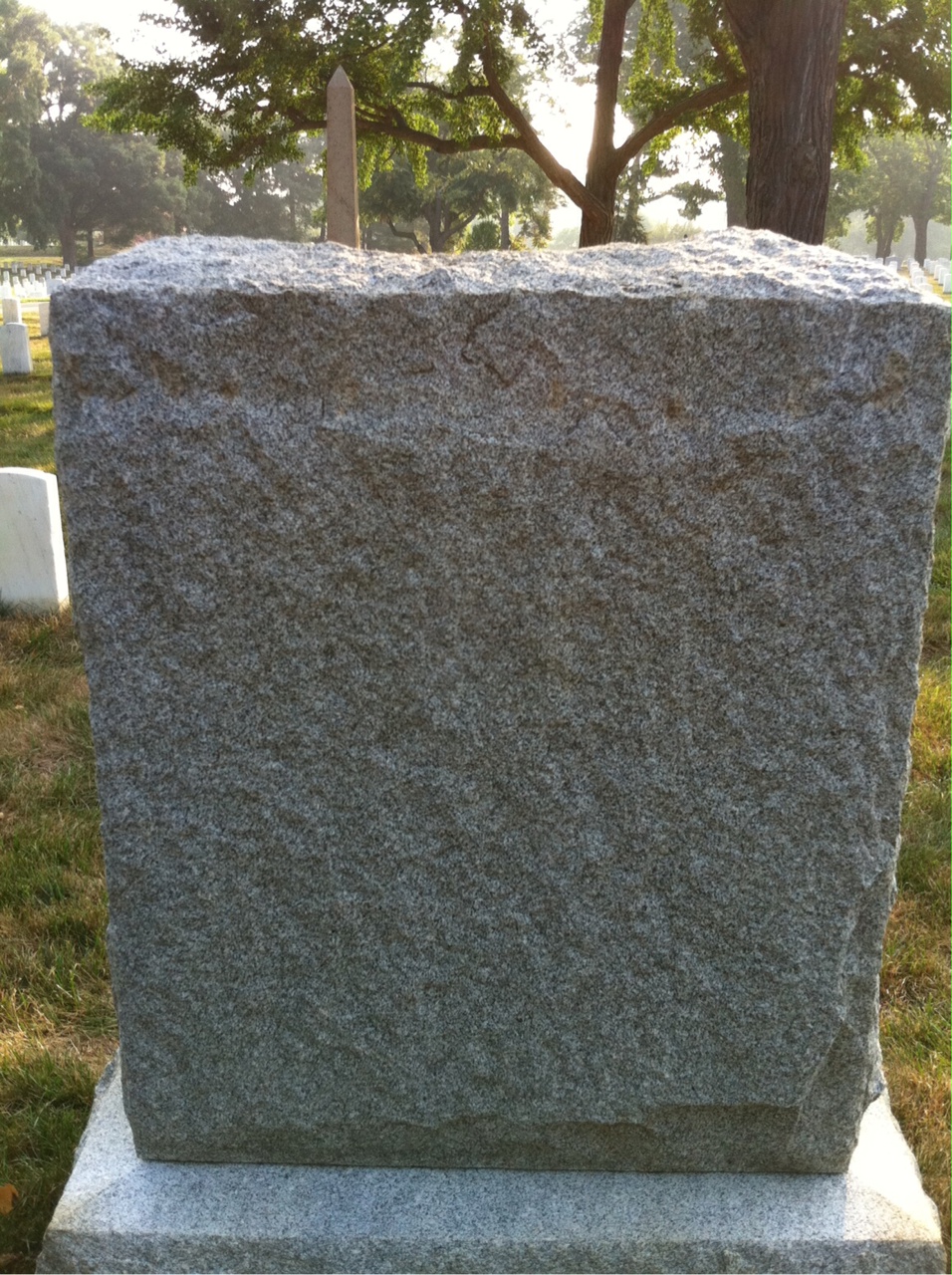 Back of headstone — John Blake