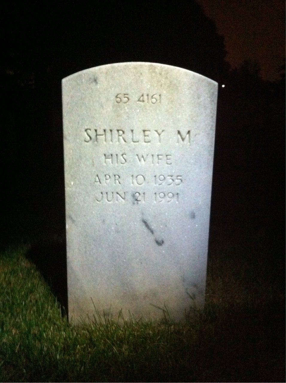Back of headstone — Fred Bailey