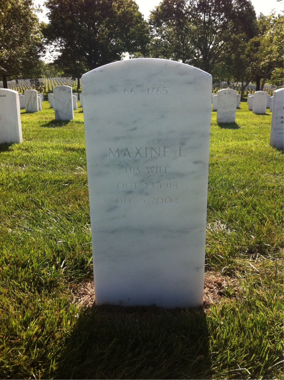 Back of headstone — Frank Mccall