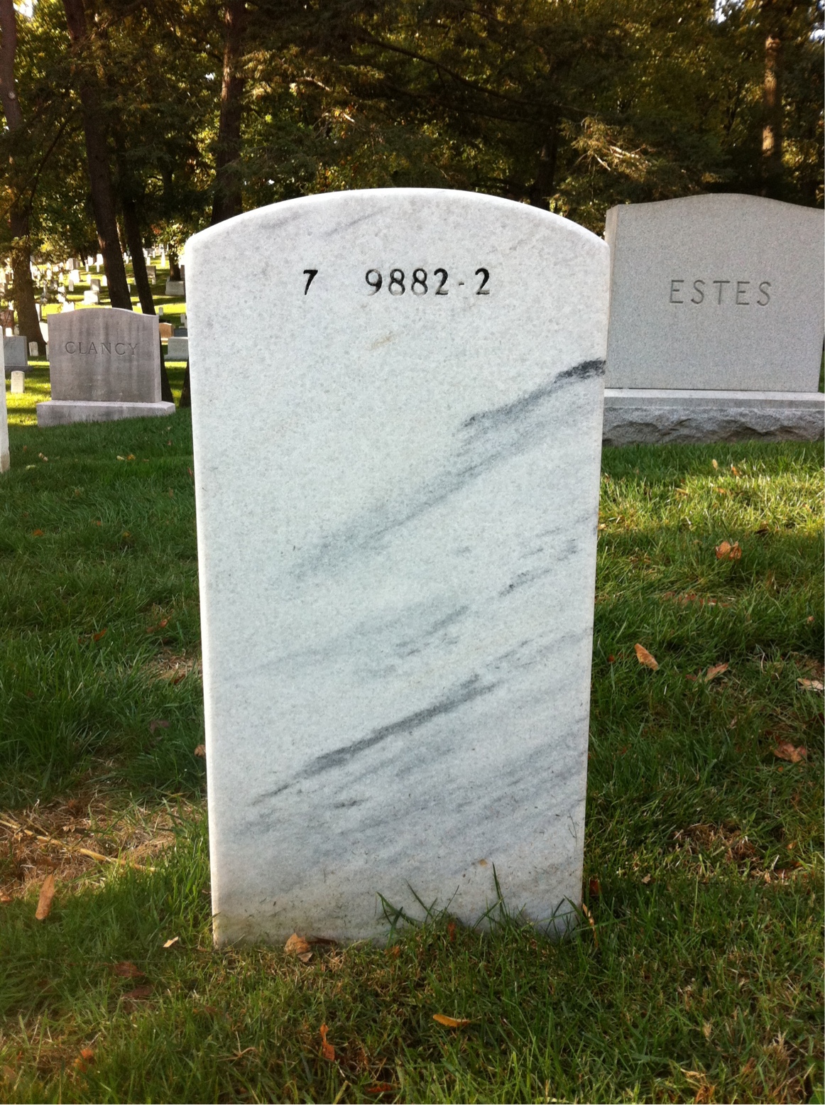 Back of headstone — William Traynor