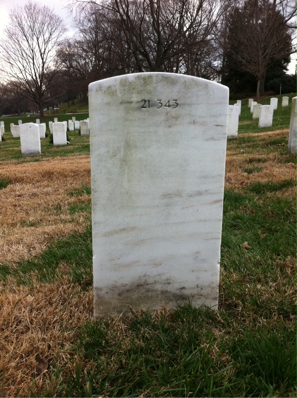 Back of headstone — Margaret Mills