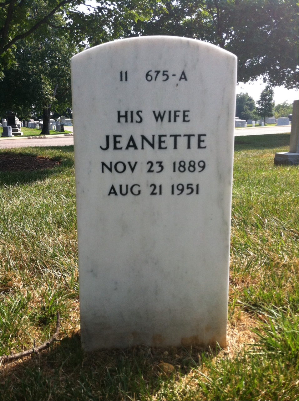 Back of headstone — Arthur Bagley