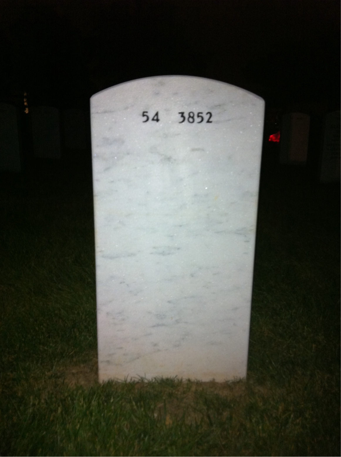 Back of headstone — Cynthia Albright