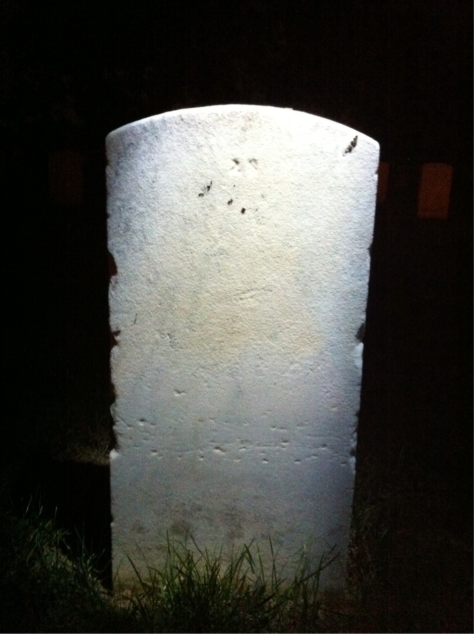 Back of headstone — Bessie Morgan