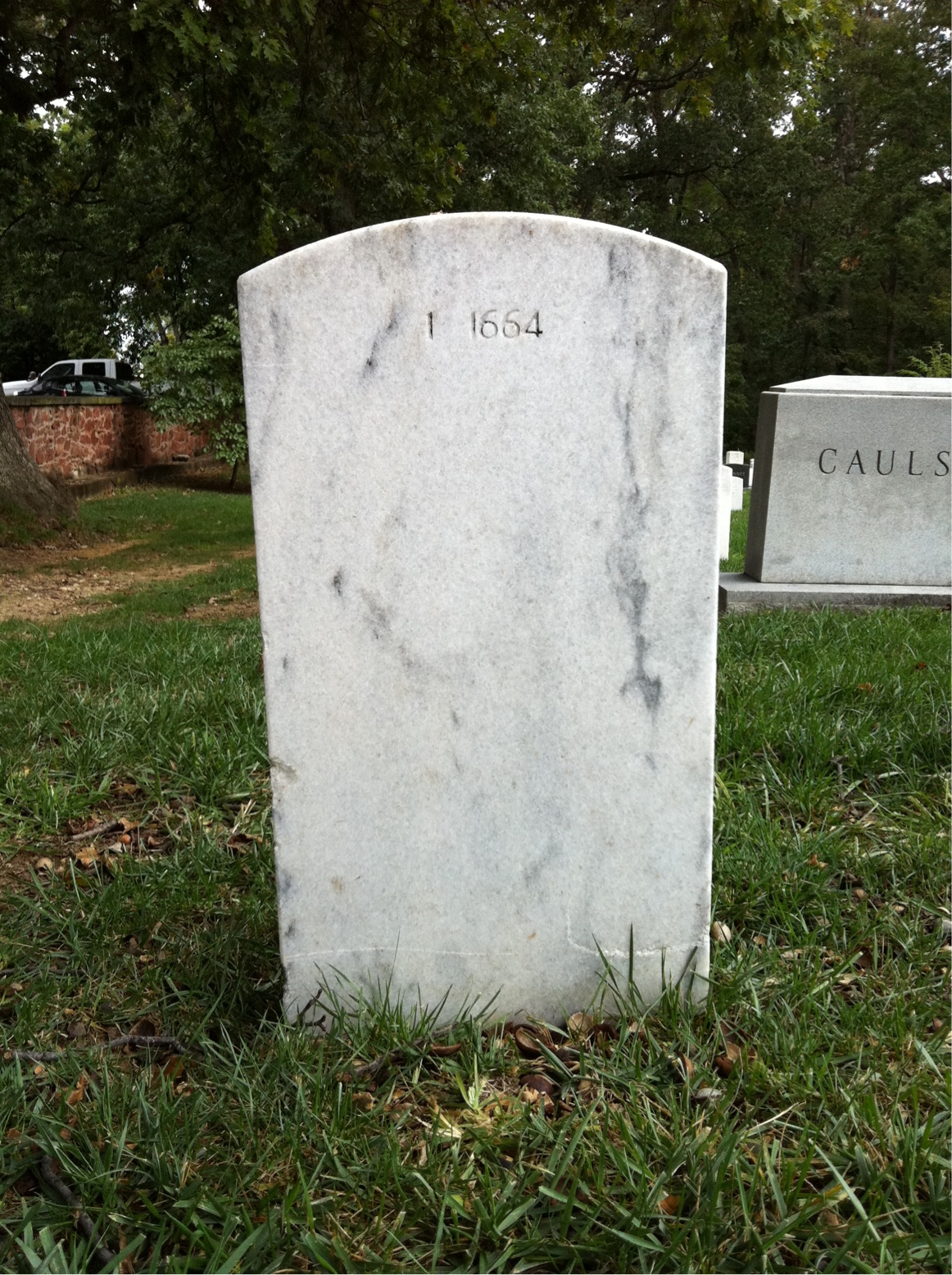 Back of headstone — Thomas John Howe