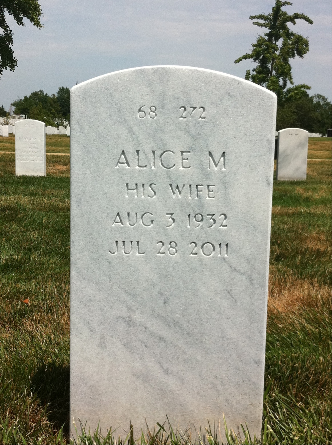 Back of headstone — Charles Cokenour