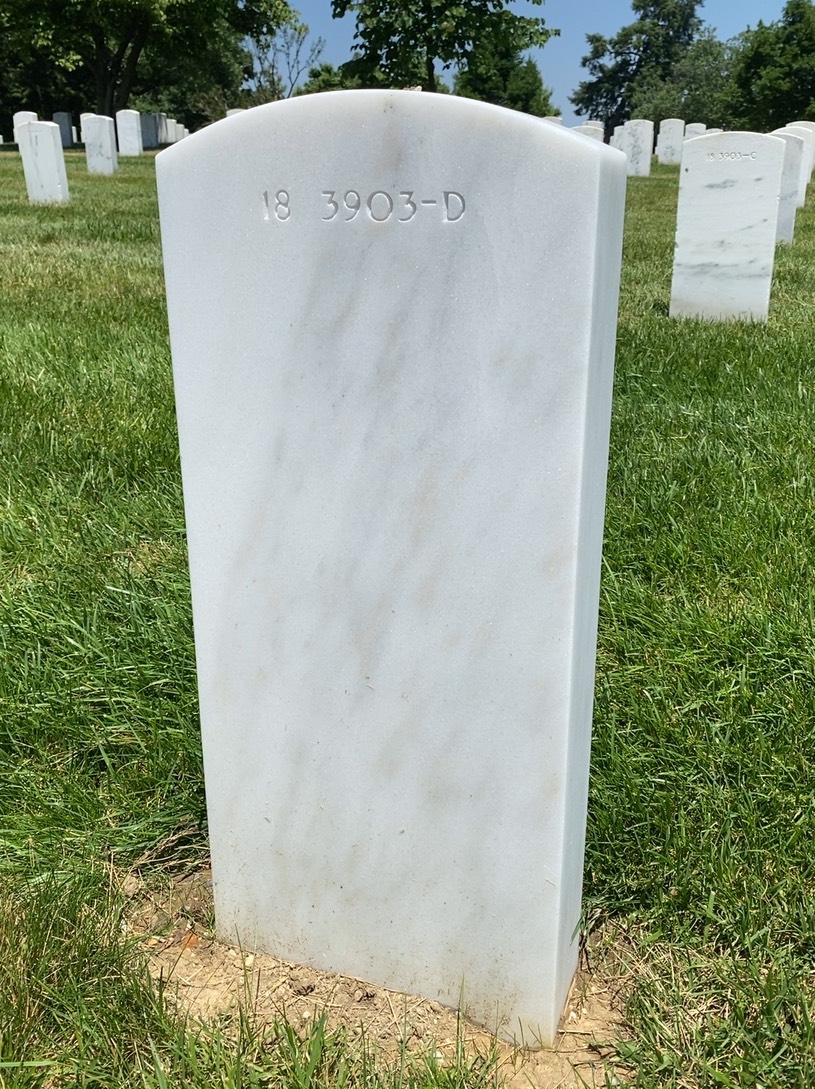 Back of headstone — Scott Gabriel Hakim