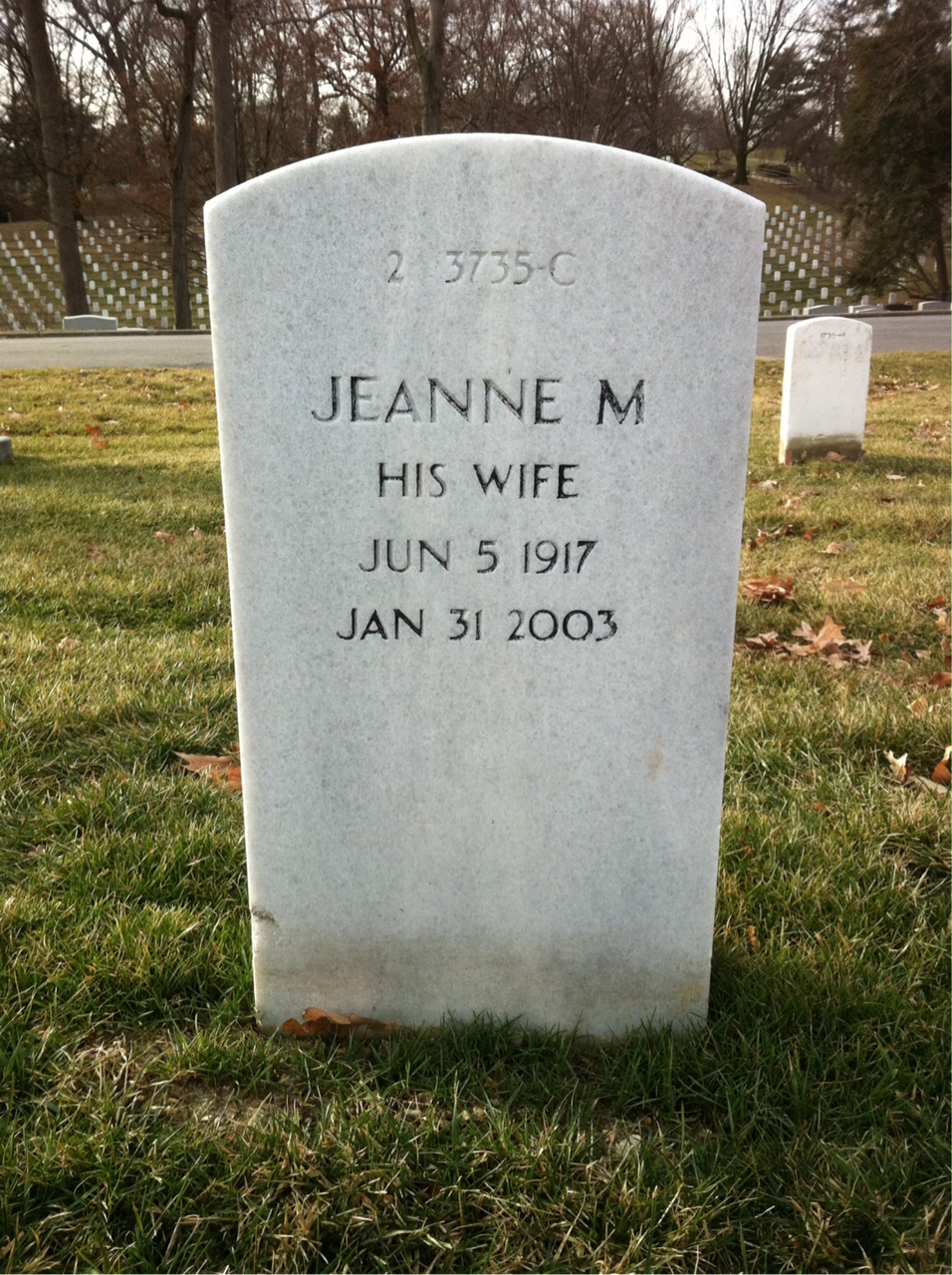Back of headstone — Presly Lucas