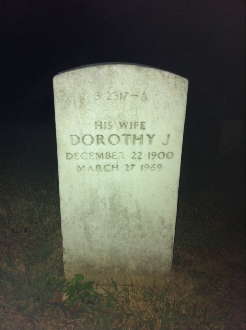 Back of headstone — Clarkson Mcnary