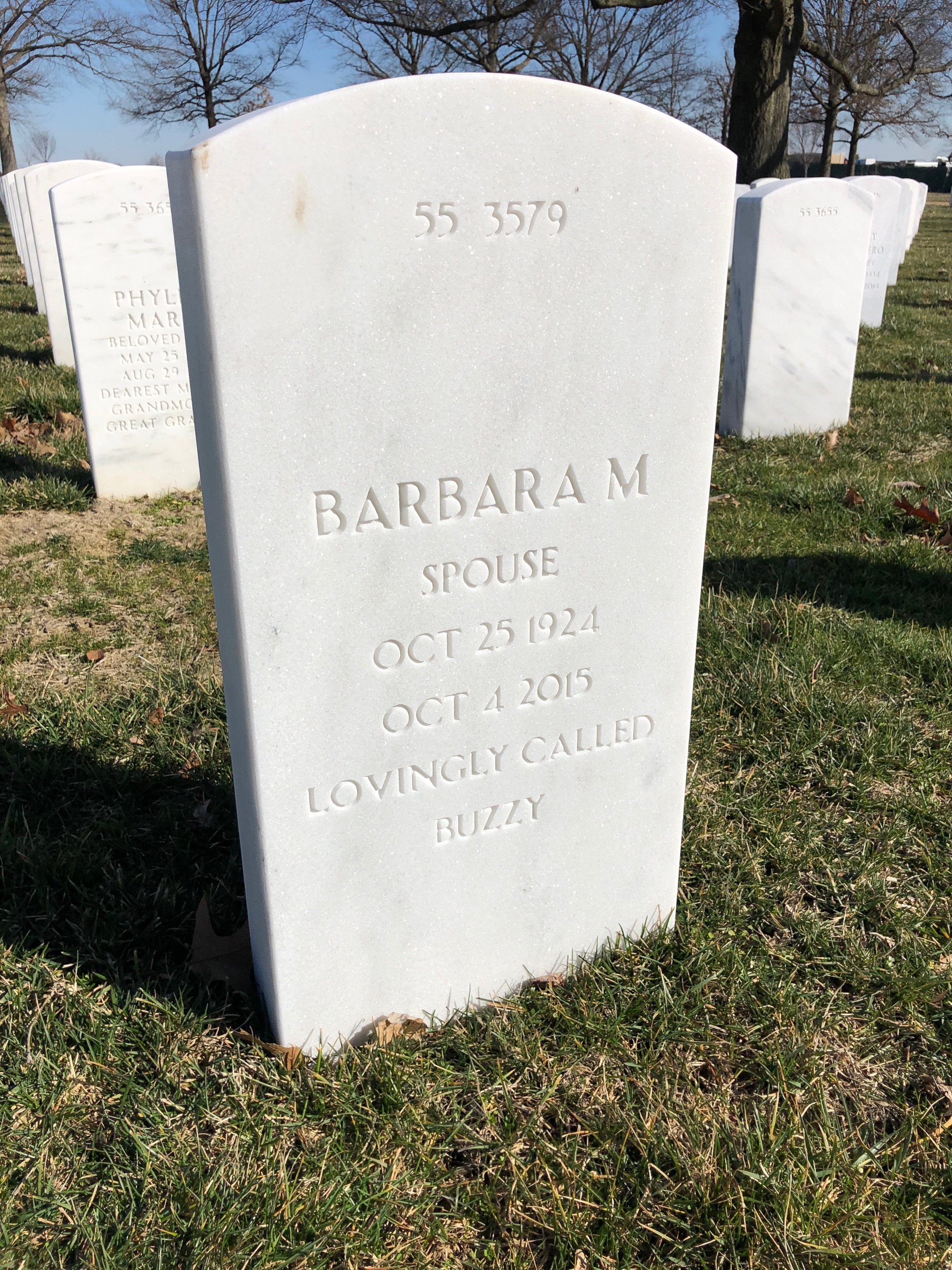 Back of headstone — Albert Armstrong