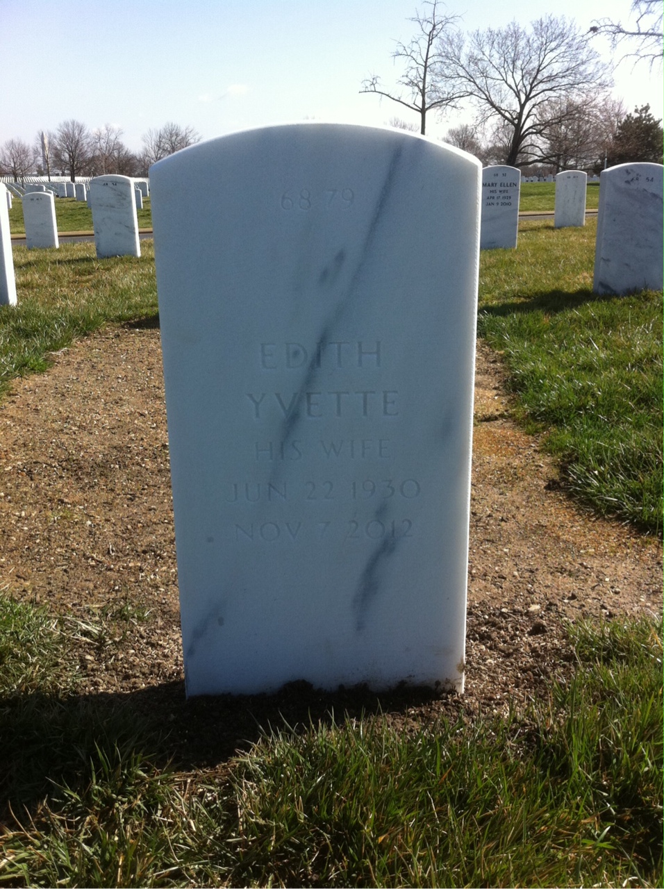 Back of headstone — Dean Tompkins