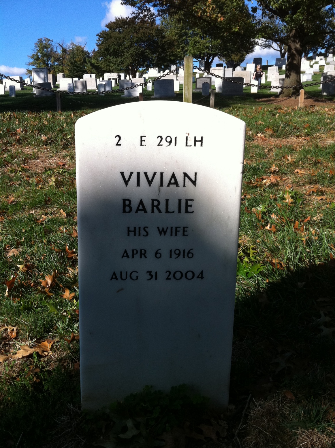 Back of headstone — Matthew Blair