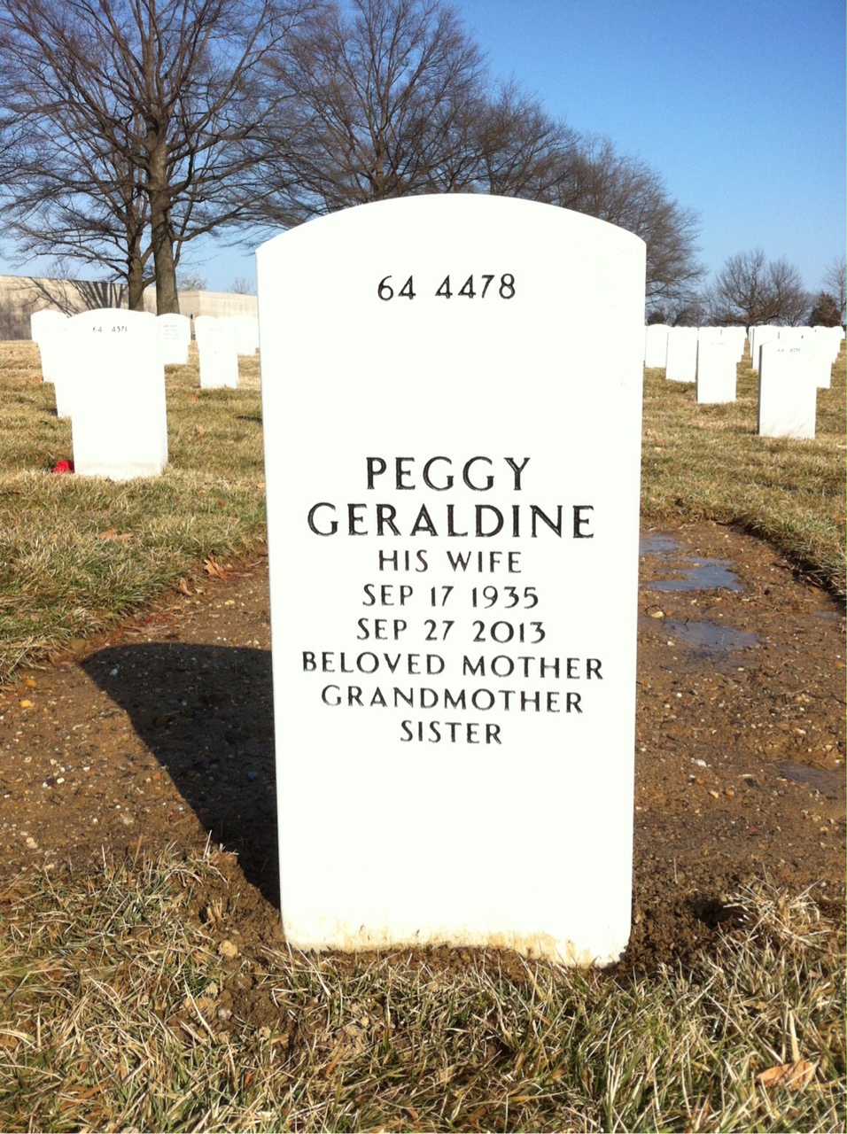 Back of headstone — David Roberts
