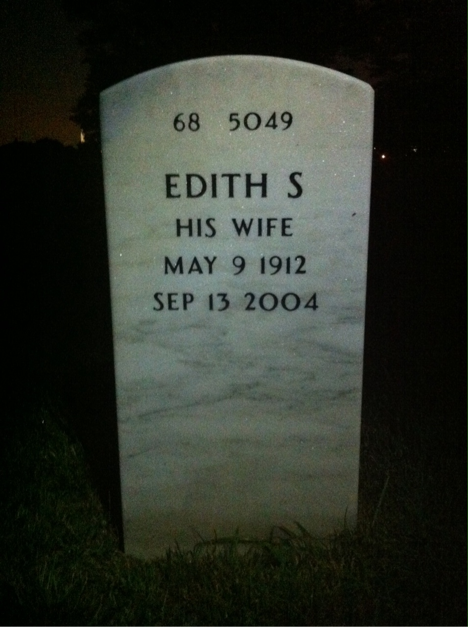 Back of headstone — George Cornwell