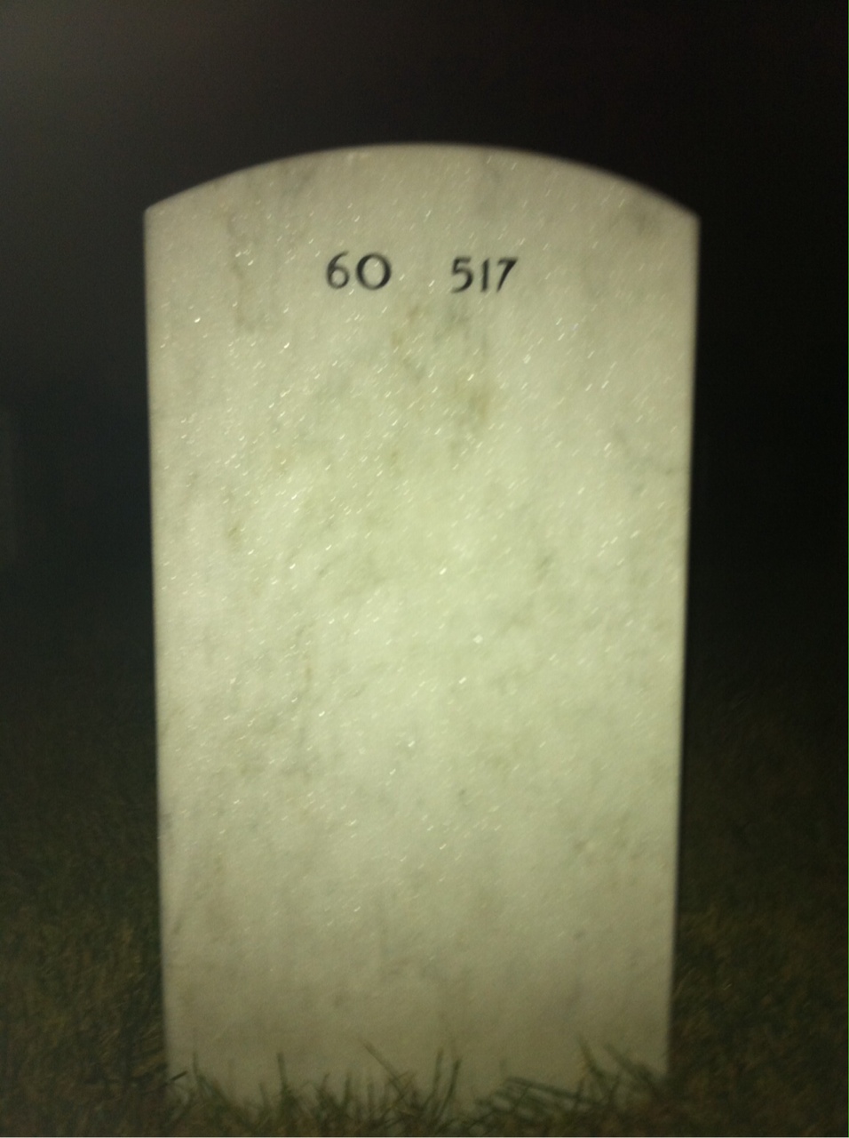 Back of headstone — William Brown