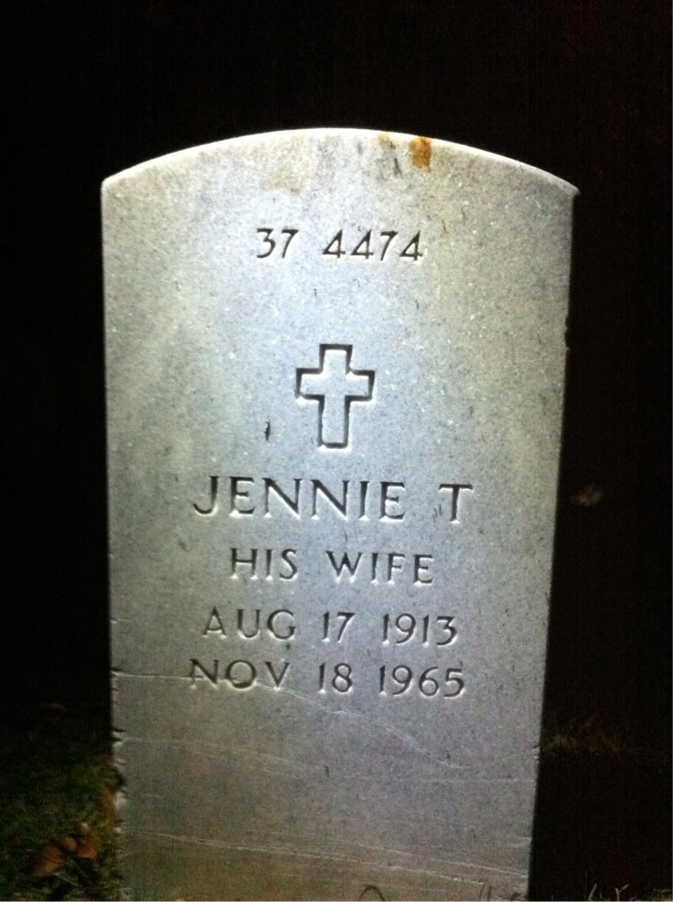 Back of headstone — Clarence Milling