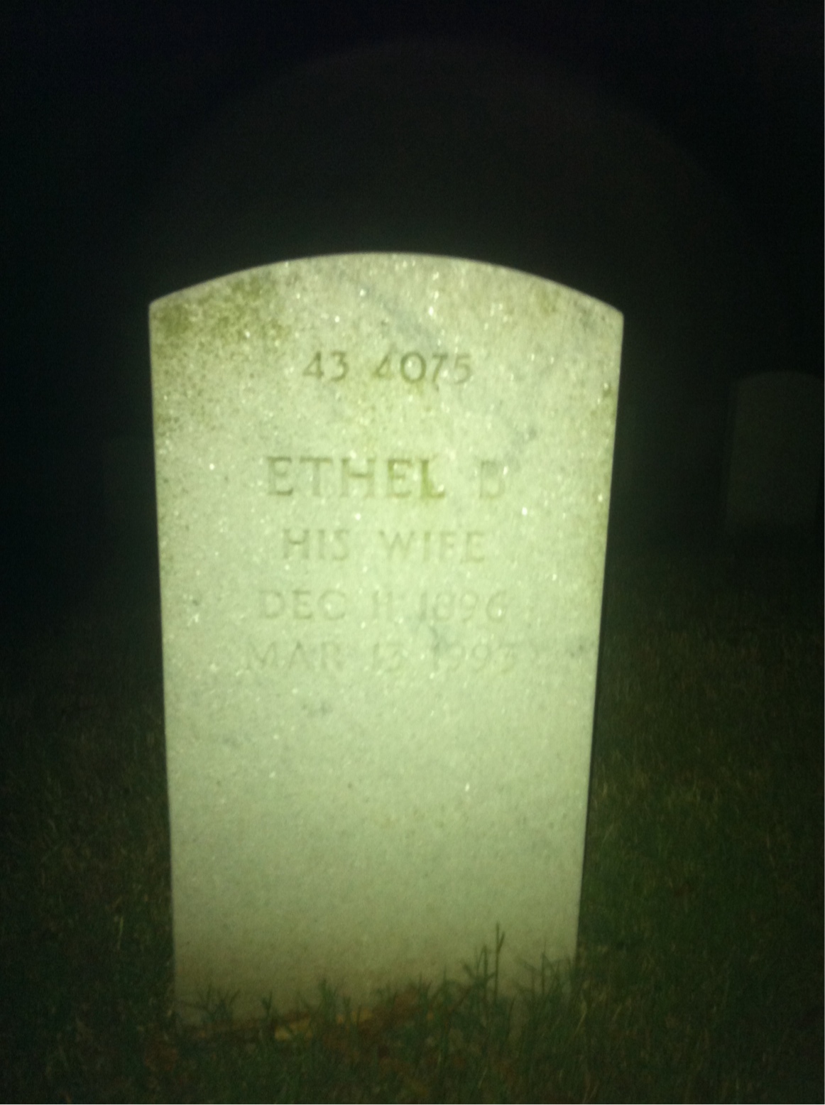 Back of headstone — Philip Morrison