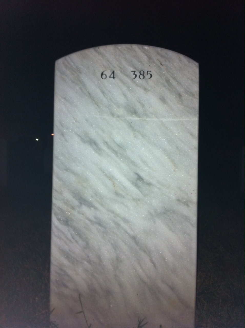 Back of headstone — Arthur Costa