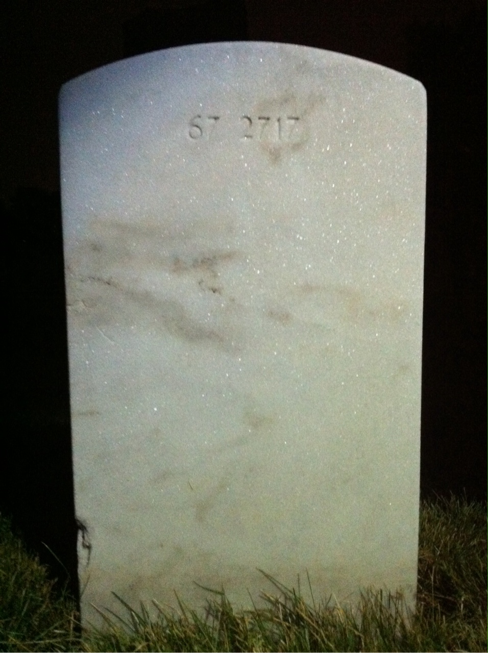 Back of headstone — William Milford Reeves