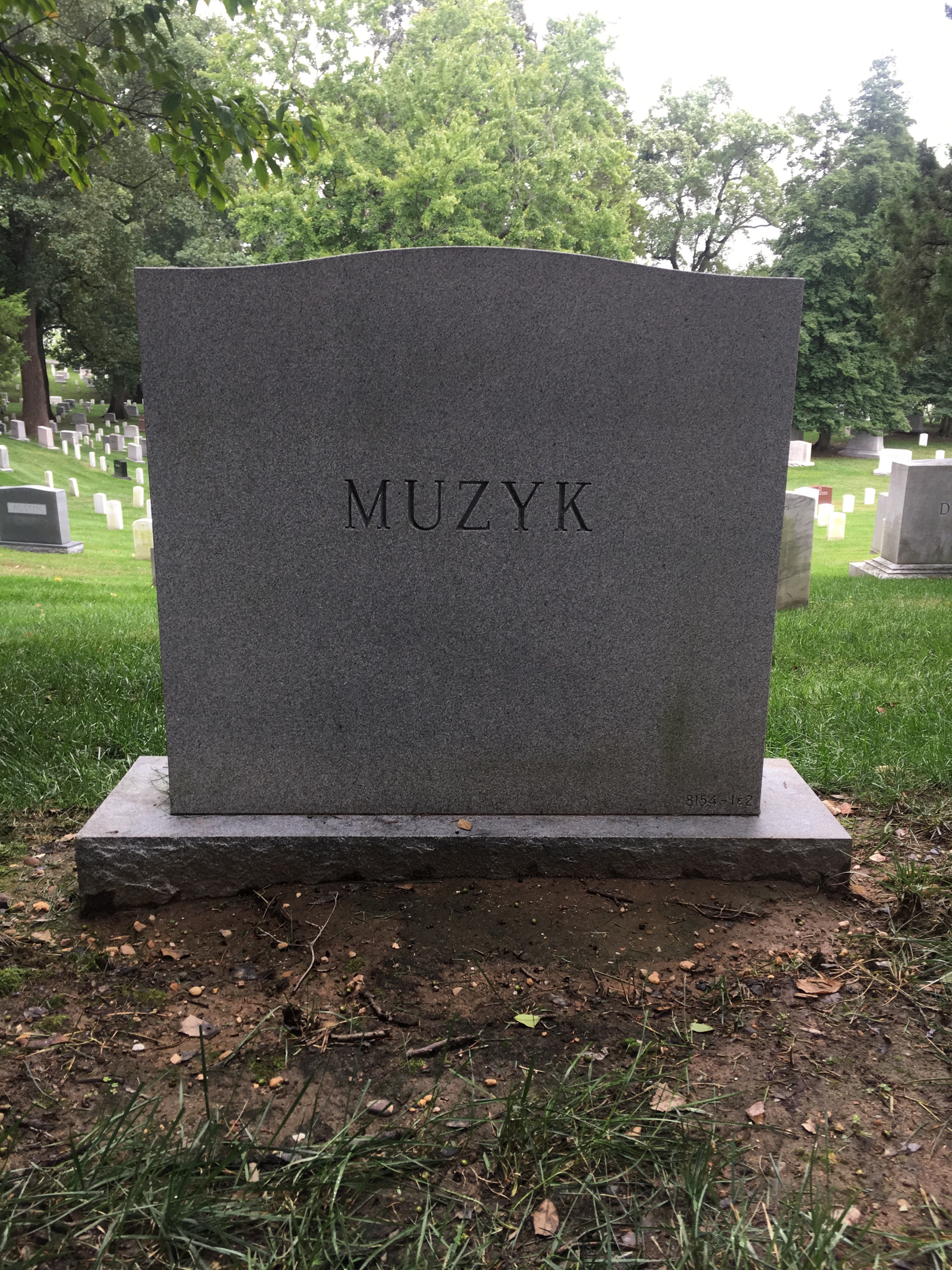Back of headstone — Alexander Muzyk