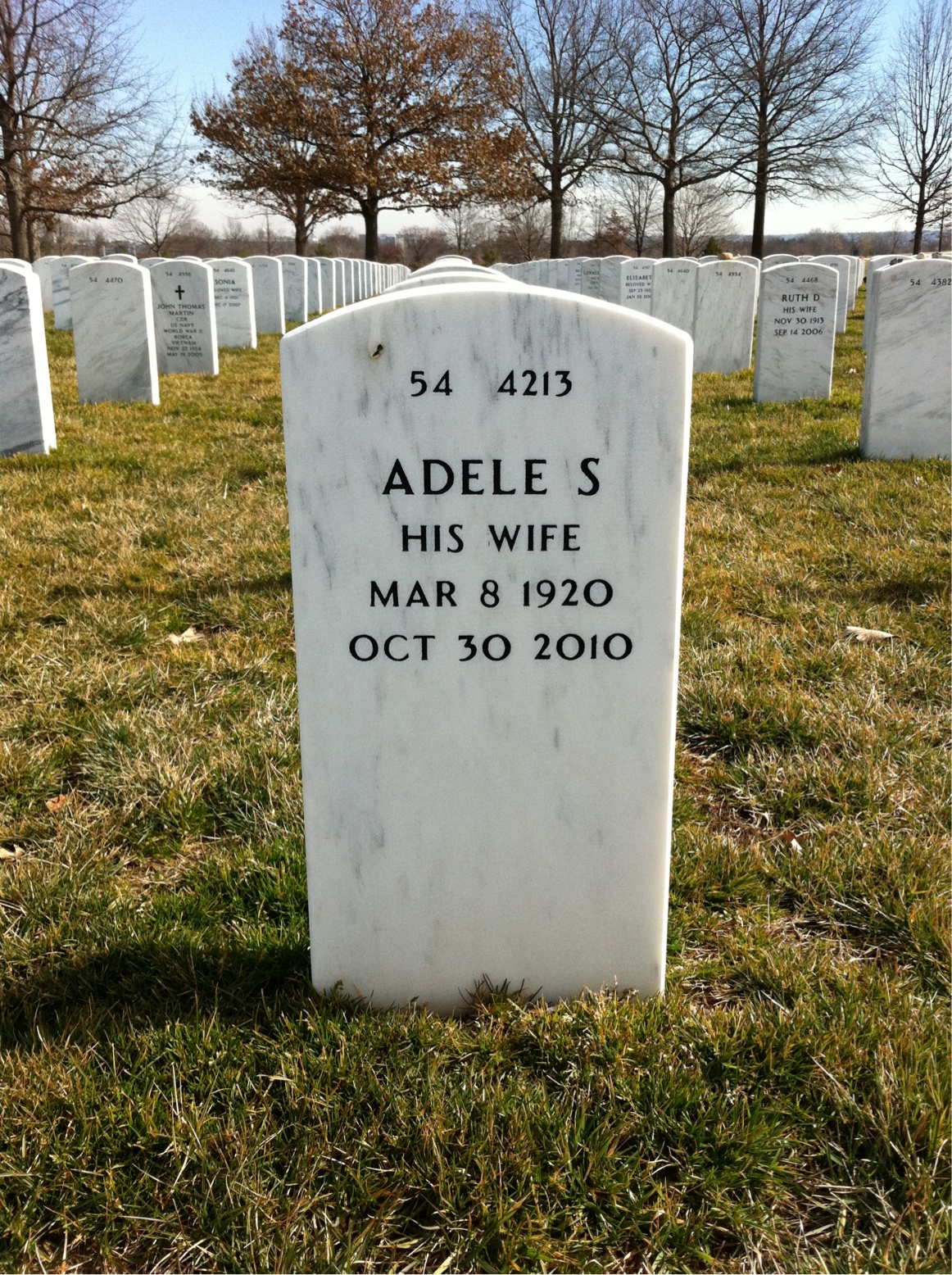 Back of headstone — Dale Klingman