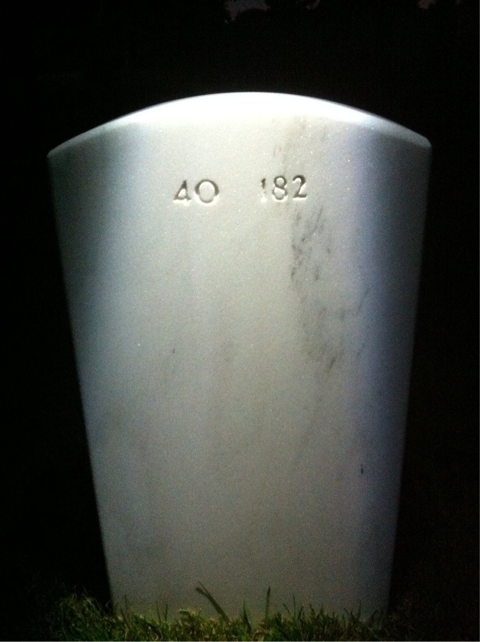 Back of headstone — Marchetta Harper