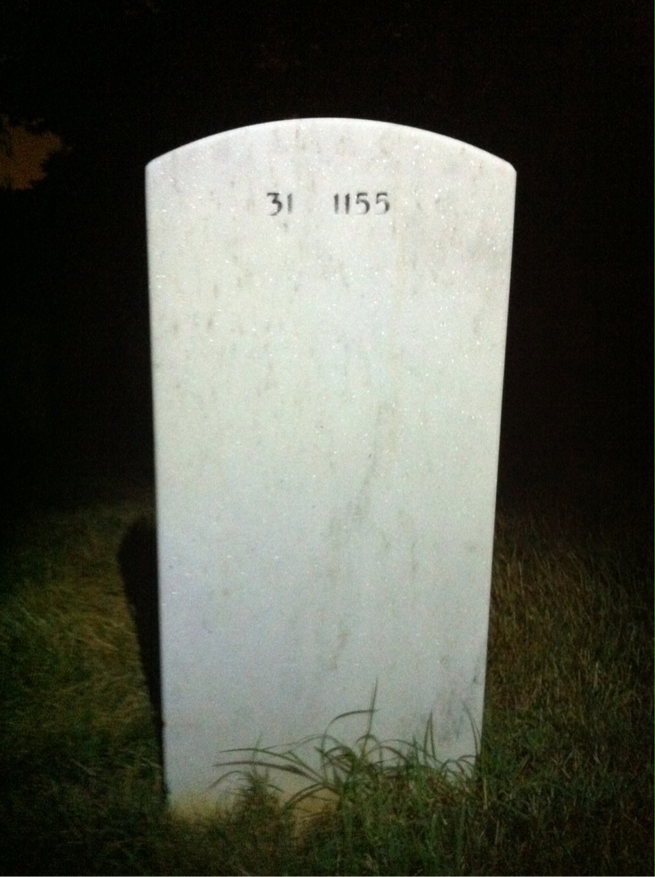 Back of headstone — Philip Collins