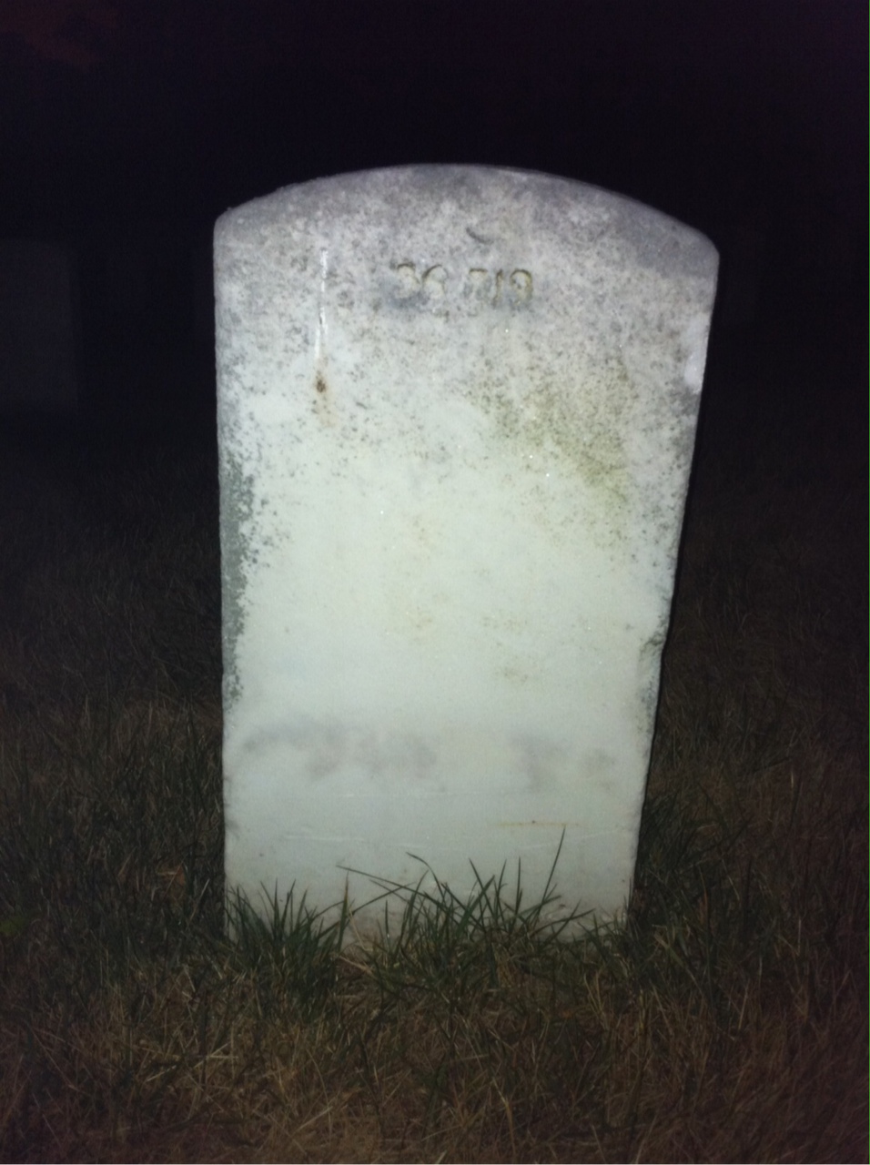 Back of headstone — Millard Cox