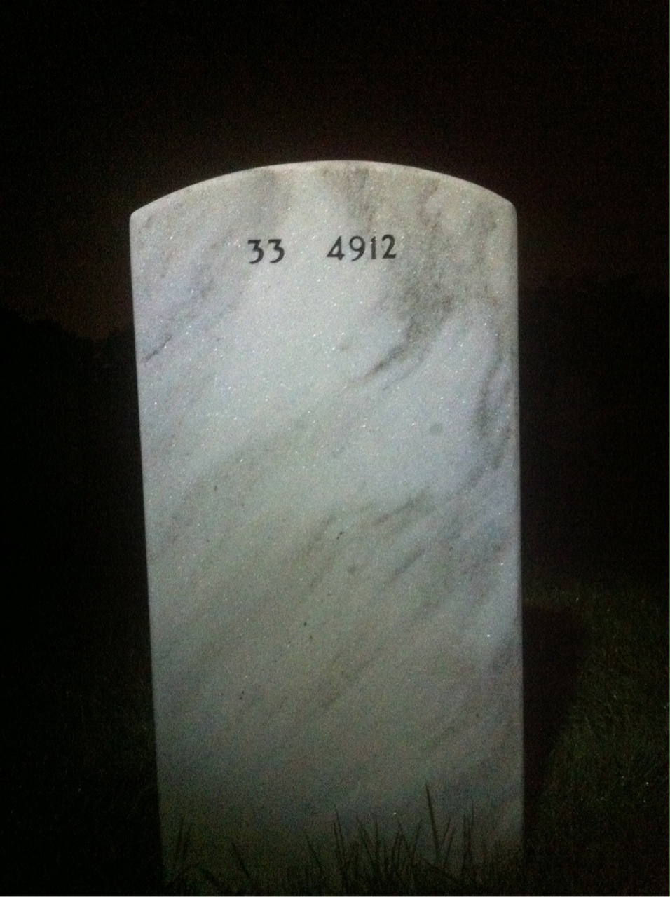 Back of headstone — Arnold Lydard