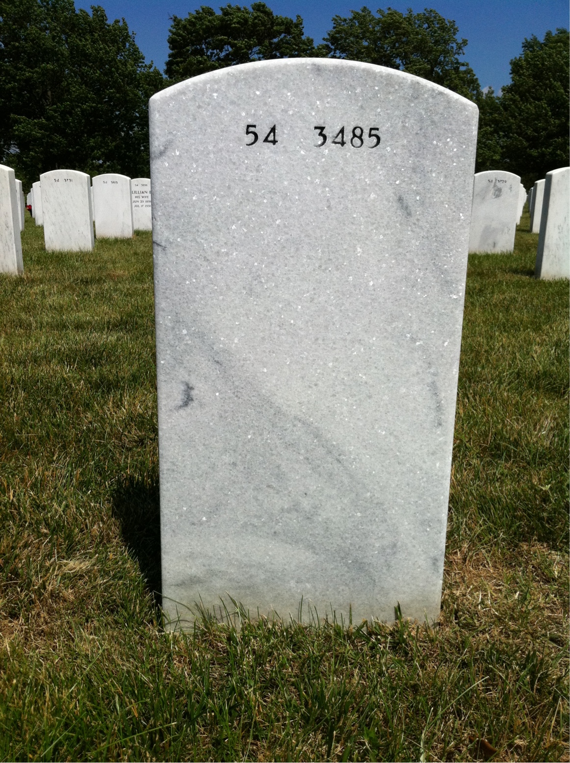 Back of headstone — Charles Darden