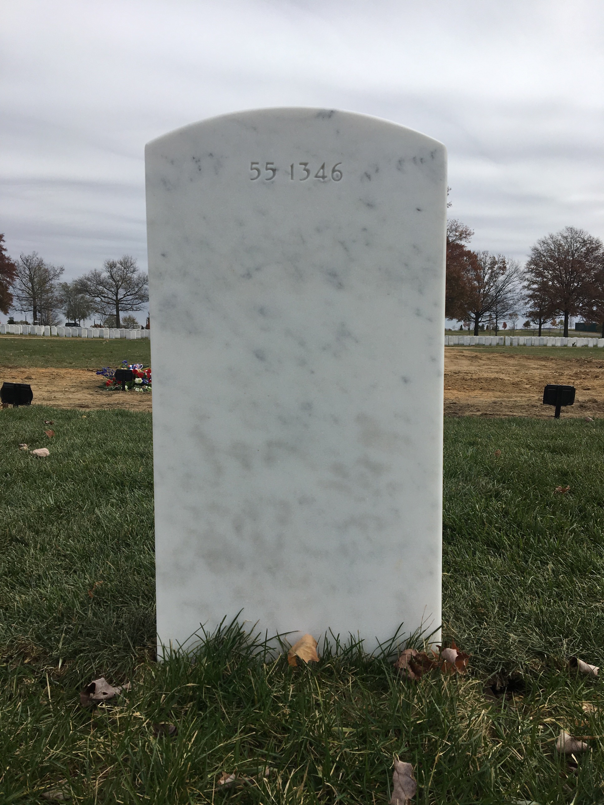 Back of headstone — William Lee Harris