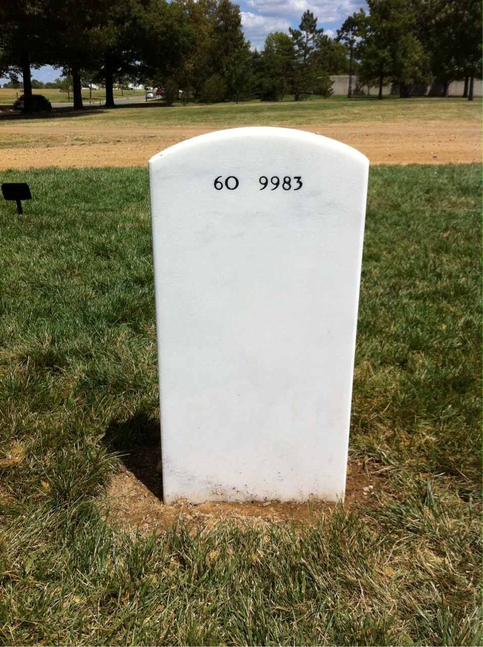 Back of headstone — Oscar Eduardo Canon