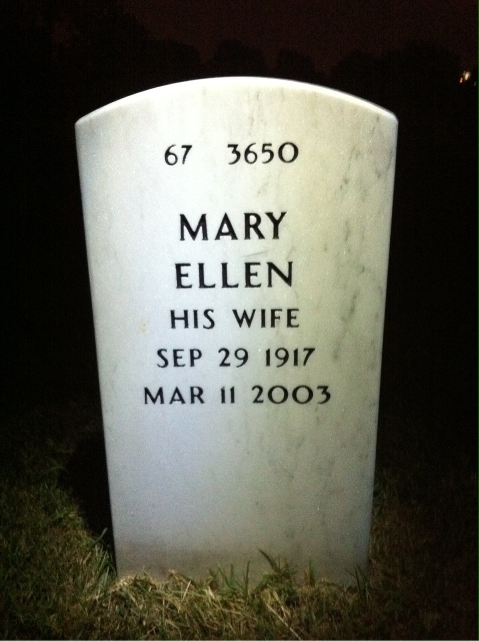 Back of headstone — Lindo Agosti