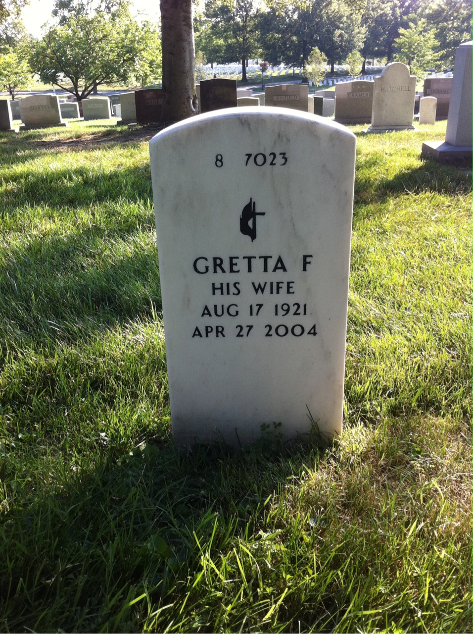 Back of headstone — Donald Mccash