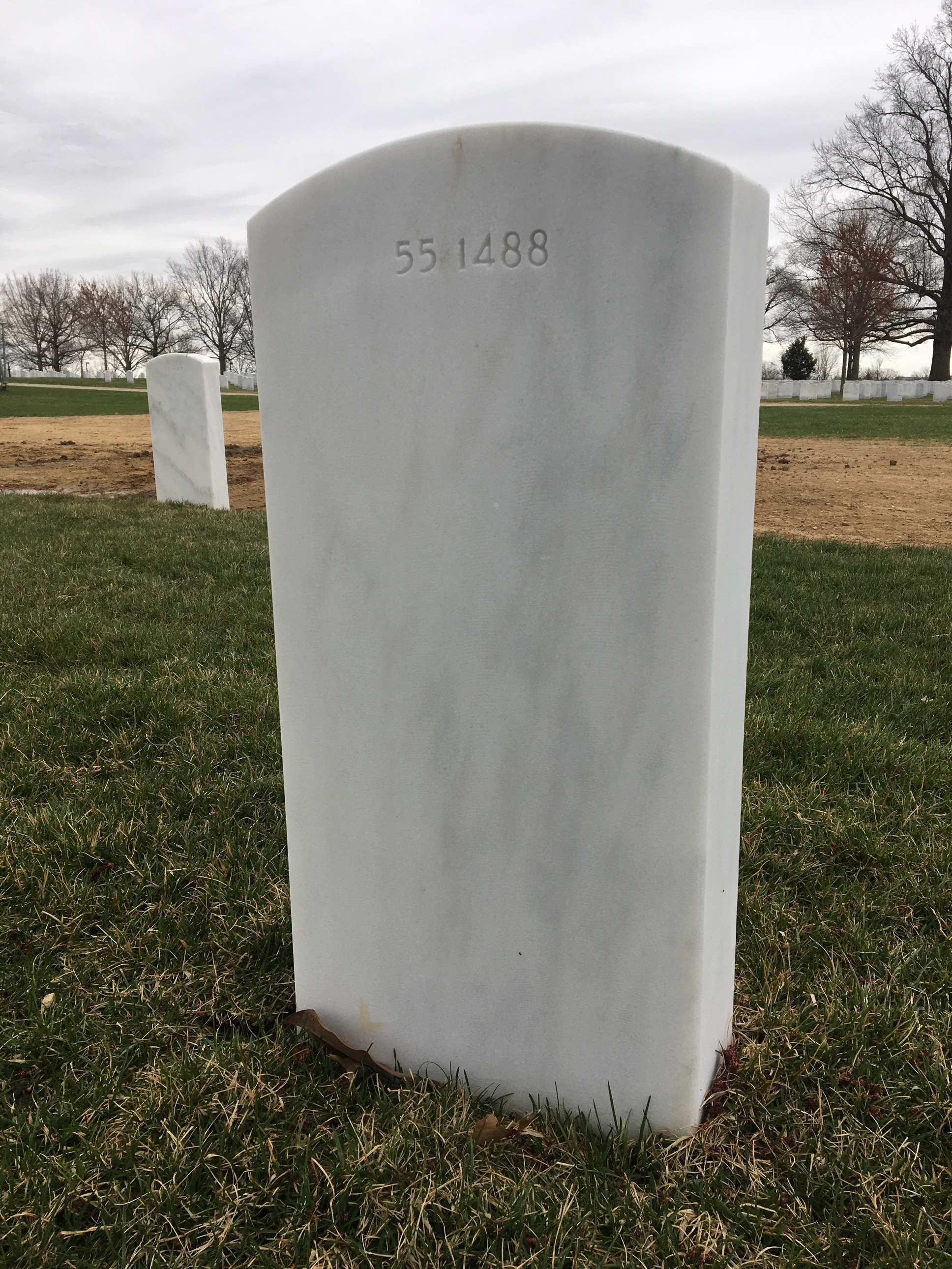 Back of headstone — John Midkiff