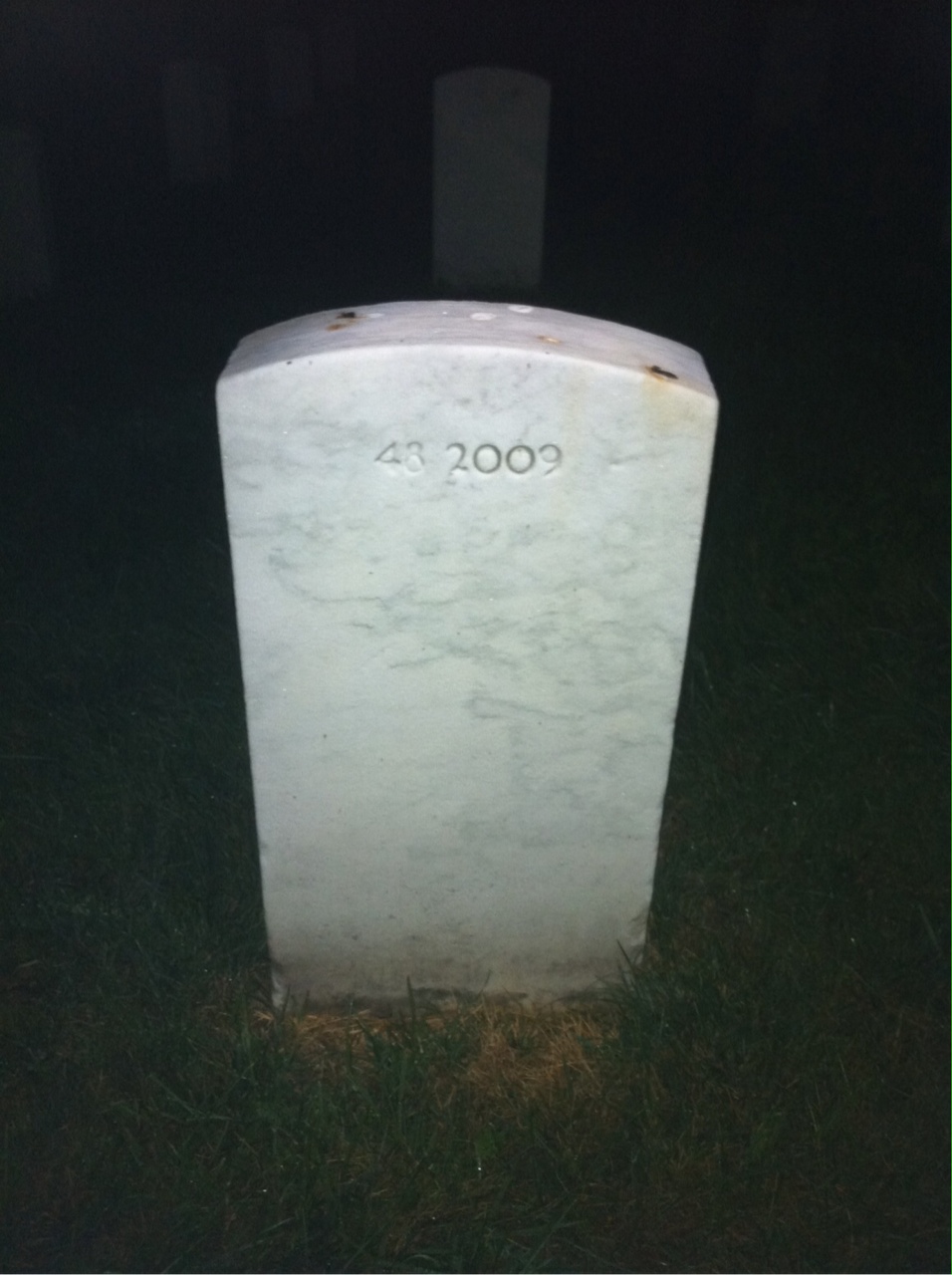 Back of headstone — Elva Alger