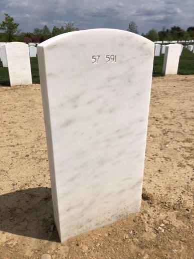 Back of headstone — Lewis Ashley